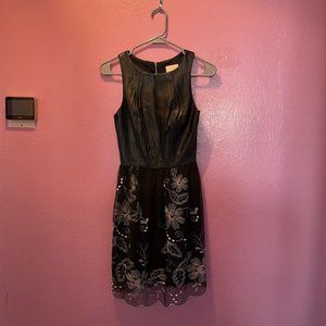 Black dress with lace skirt, size small